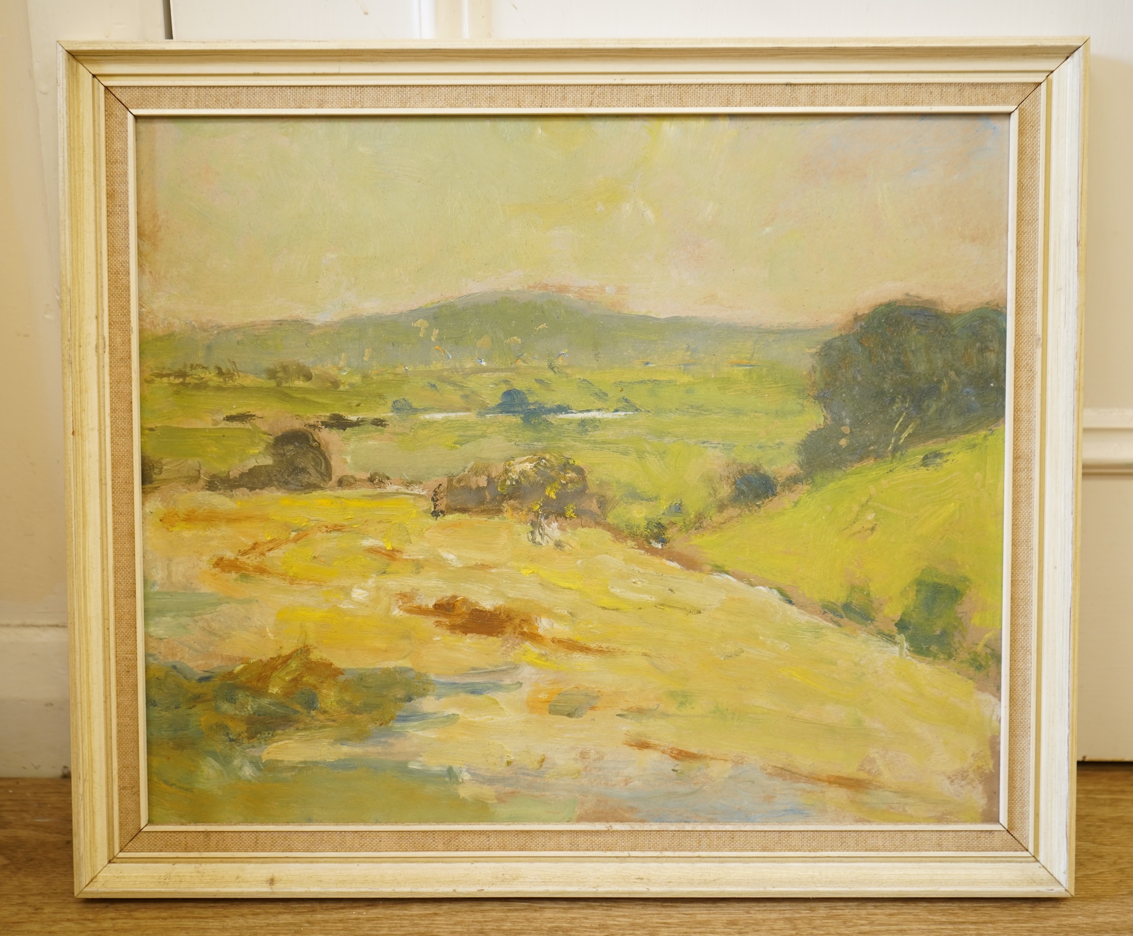 Arthur Spooner (1873-1962), Landscape, unsigned, oil on board, 29 x 35cm, Provenance - Artists summer studio, East coast.